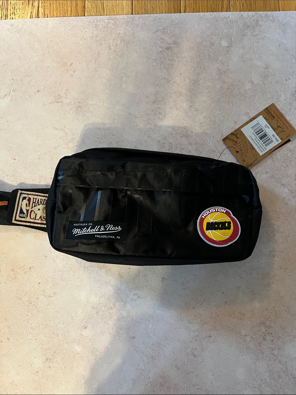 Mitchell & Ness Houston Rockets Black Waist Bag Unisex